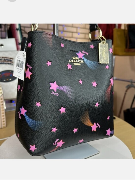 Coach Handbags - COACH Small Town Bucket Bag W/ Disco Star Print... New